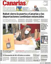 Portada de Canarias 7 (Espagne)