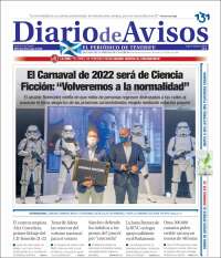 Portada de Diarios de Avisos (Espagne)