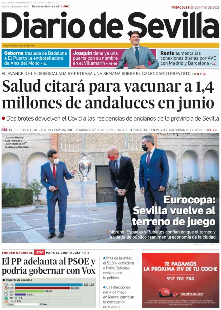 Portada de Diario de Sevilla (España)