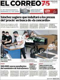 Portada de El Correo - Álava (Spain)