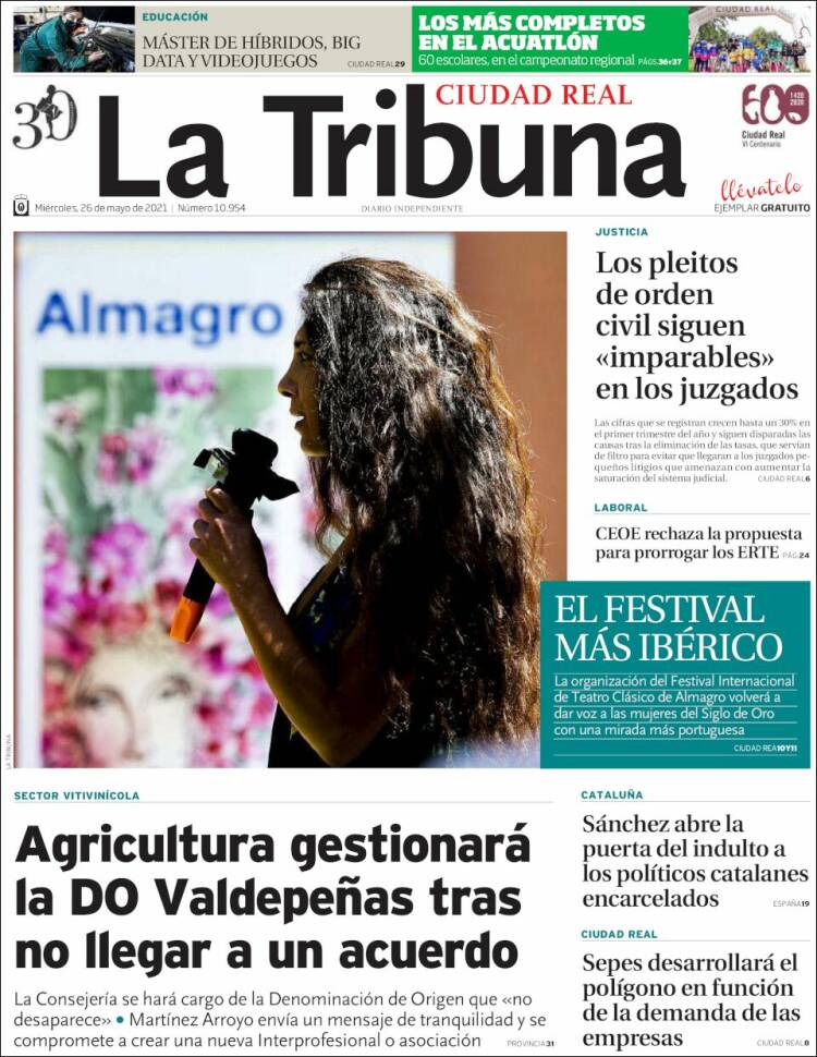 Portada de La Tribuna de Ciudad Real (Spain)