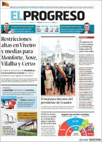 Portada de El Progreso (Espagne)