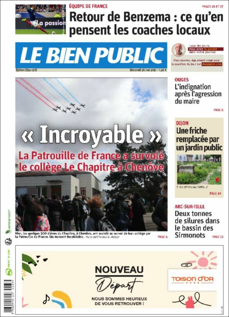 Portada de Le Bien Public (France)