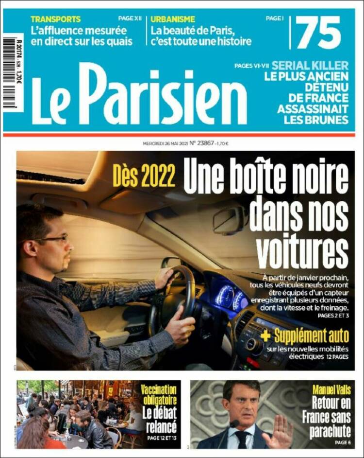 Portada de Le Parisien (Francia)