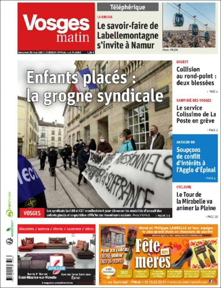 Portada de Vosges Matin (France)