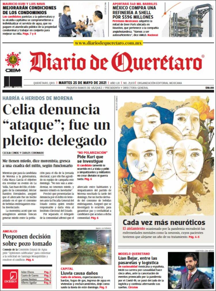 Portada de Diario de Querétaro (México)