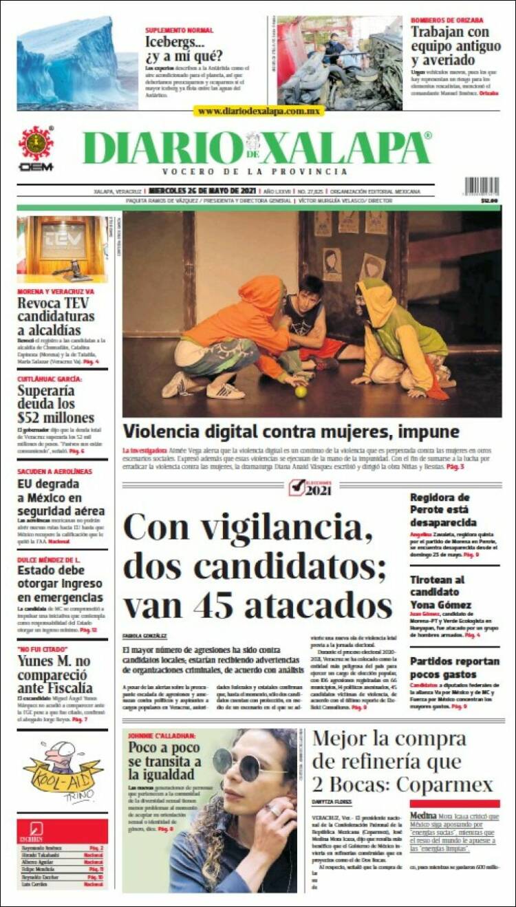 Portada de Diario de Xalapa (México)