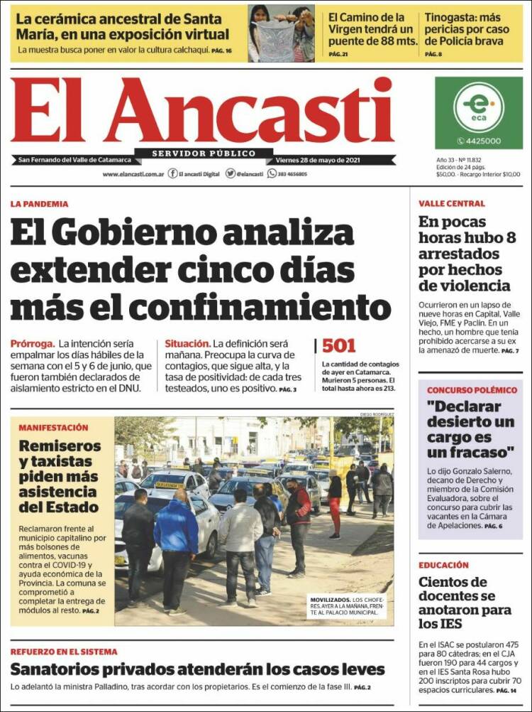 Portada de El Ancasti (Argentina)