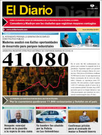 Portada de El Diario de Madryn (Argentina)