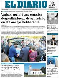 Portada de El Diario de Paraná (Argentina)