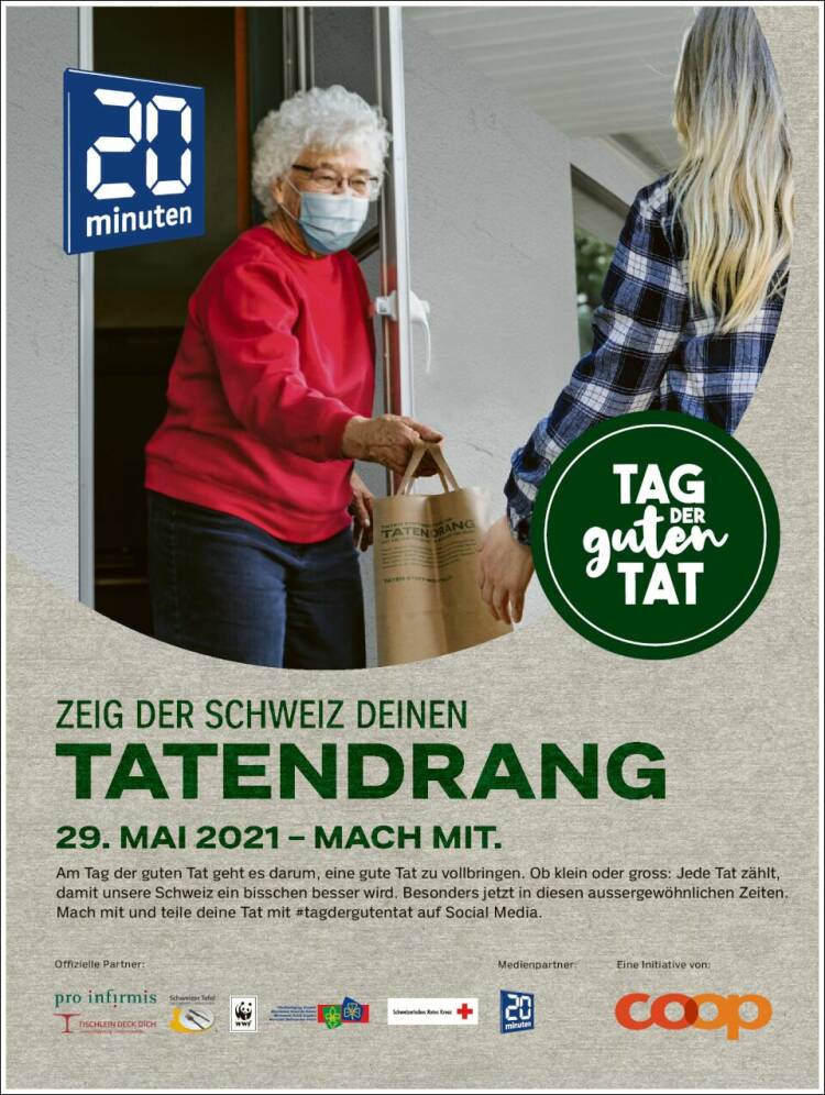 Portada de 20Minuten - Zürich (Suiza)
