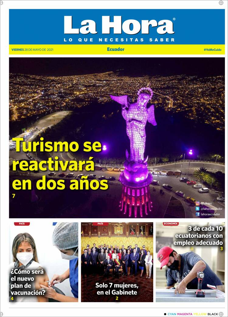 Portada de La Hora - Ecuador (Ecuador)