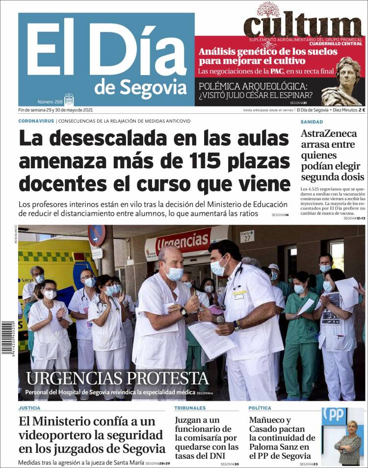 Portada de El Día de Segovia (Espa&ntilde;a)