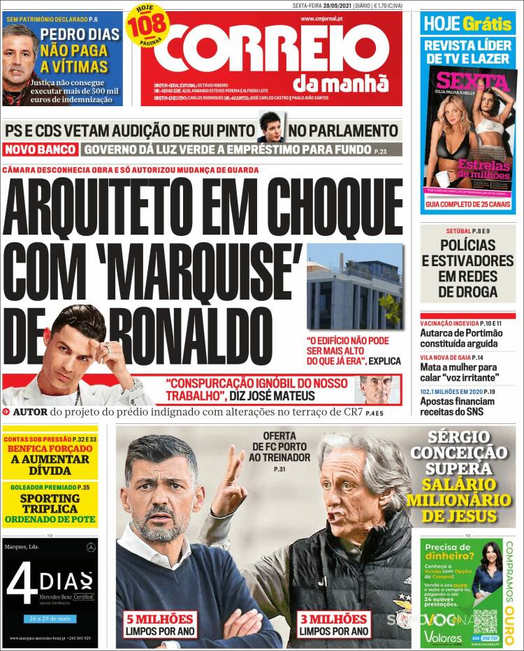 Portada de Correio da Manhã (Portugal)