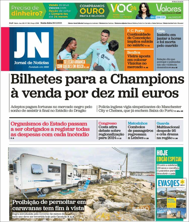 Portada de Jornal de Notícias (Portugal)