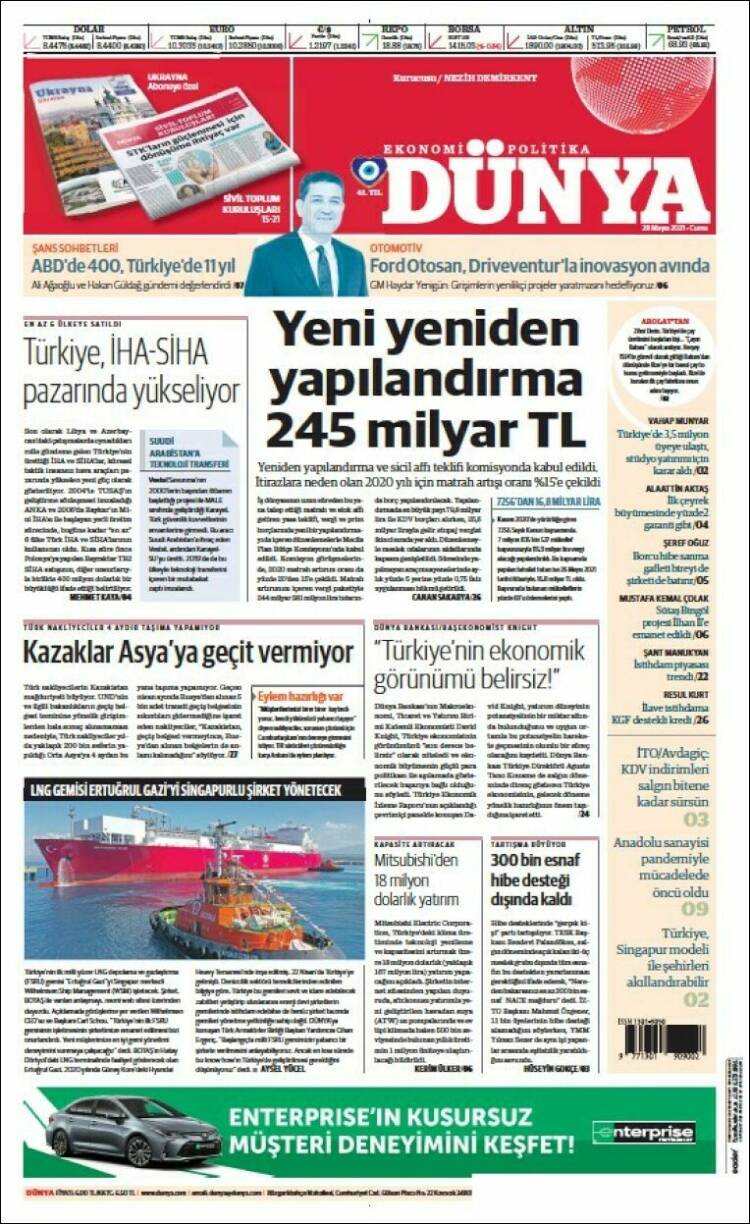 Portada de Dünya (Turqu&iacute;a)