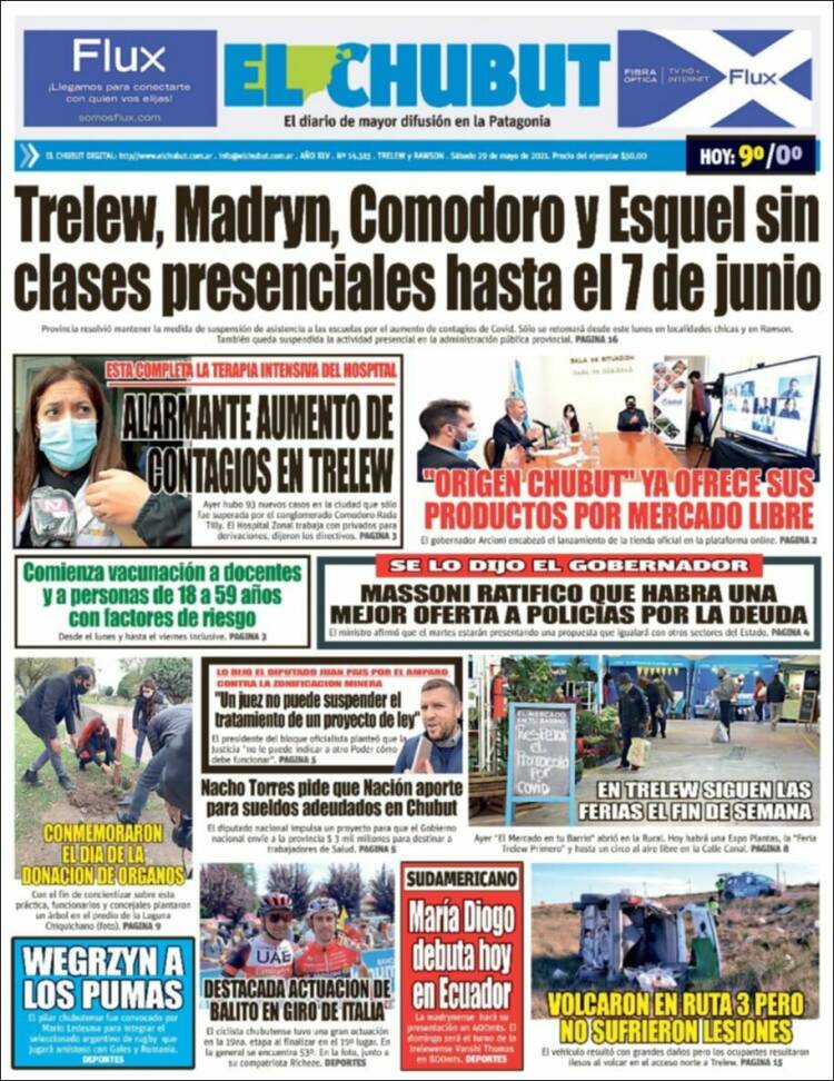 Portada de El Chubut (Argentina)