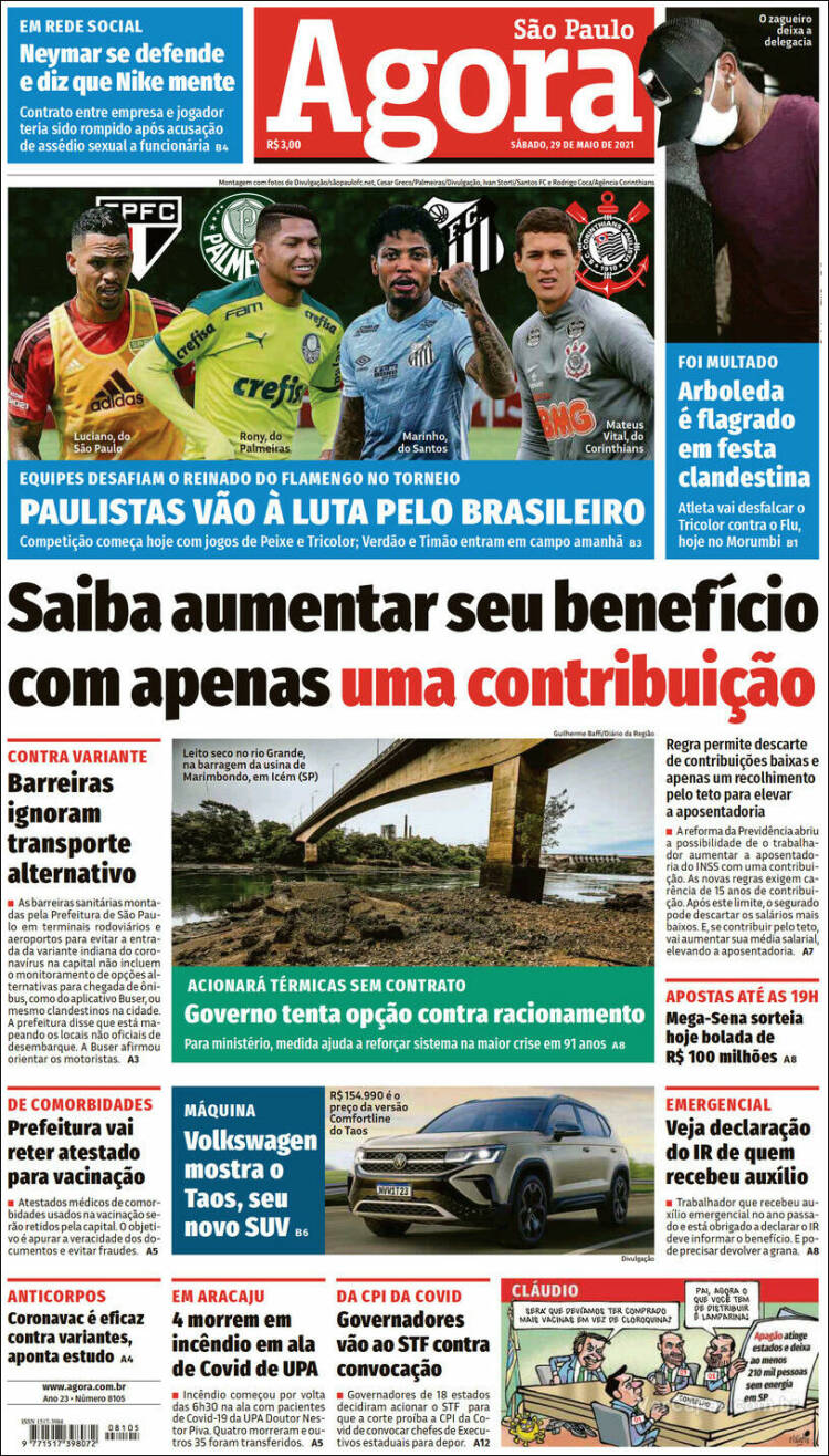 Portada de Agora São Paulo (Brasil)