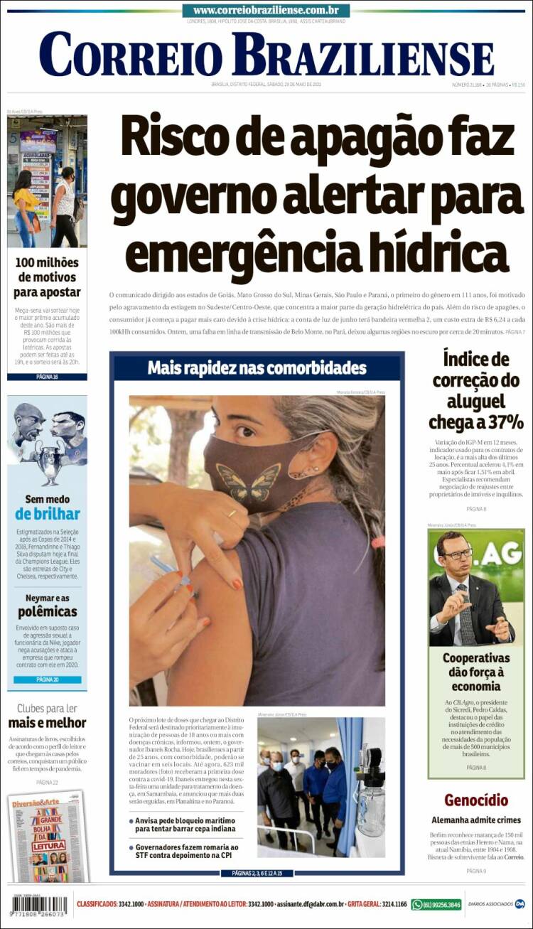 Portada de Correio Braziliense (Brasil)