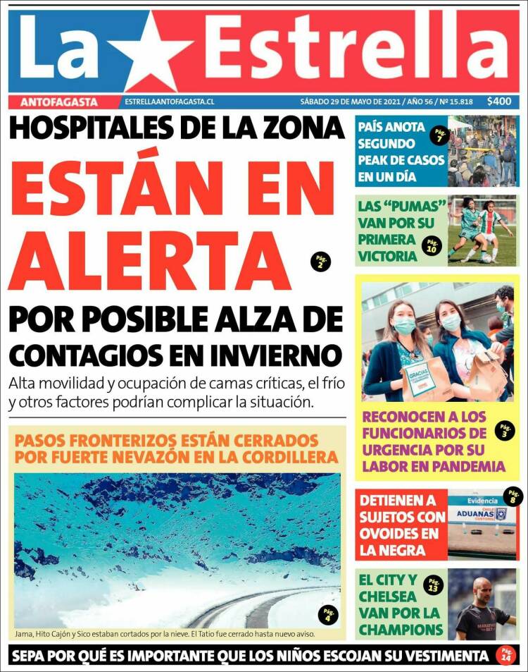 Portada de La Estrella del Norte (Chile)