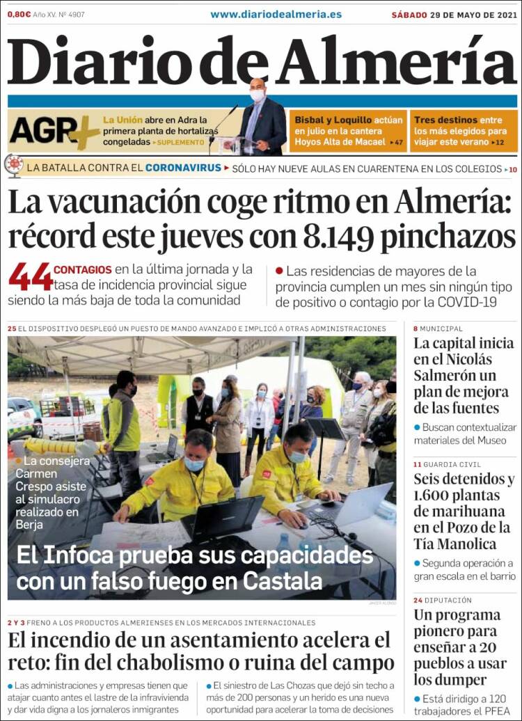 Portada de Diario de Almería (España)