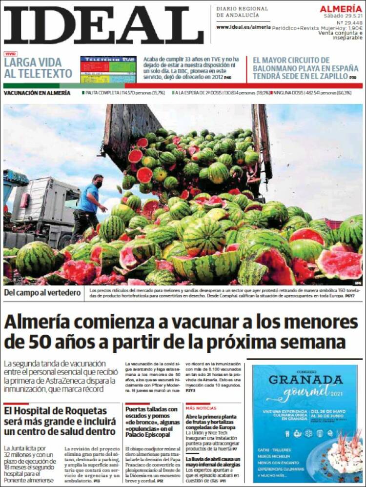 Portada de Ideal Almeria (España)