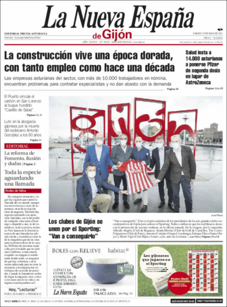 Portada de La Nueva España - Gijón (España)