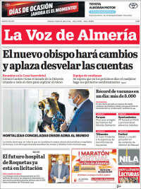 Portada de La Voz de Almería (España)