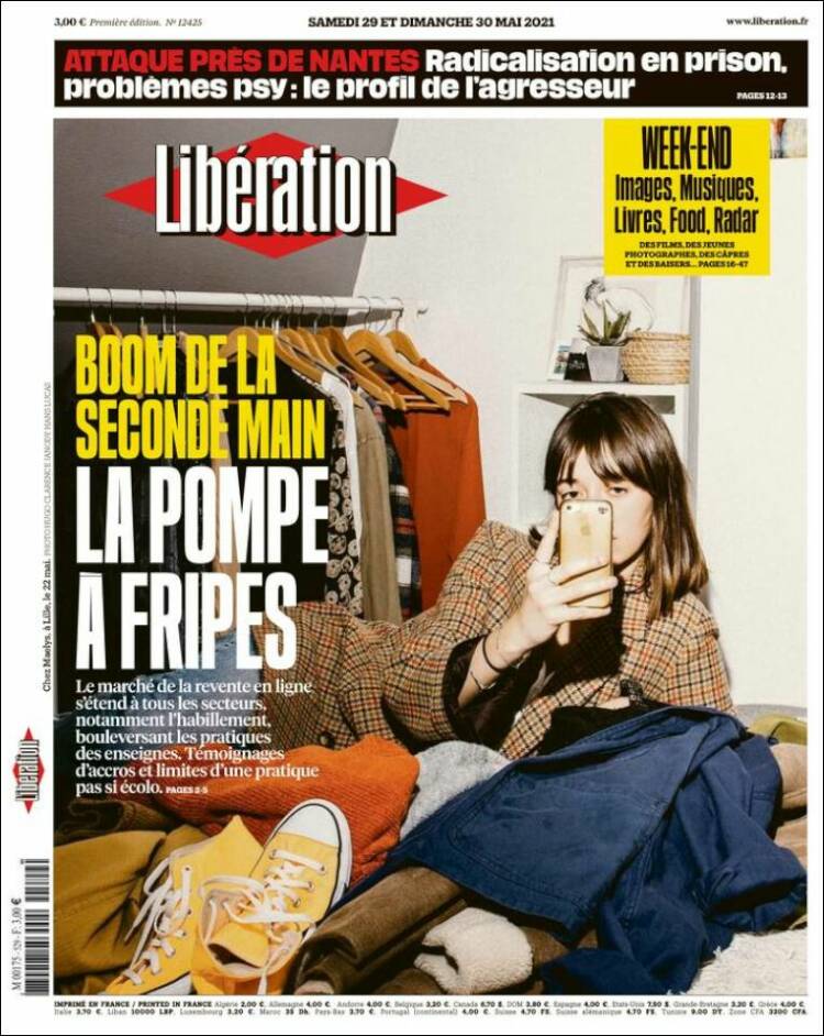 Portada de Libération (Francia)