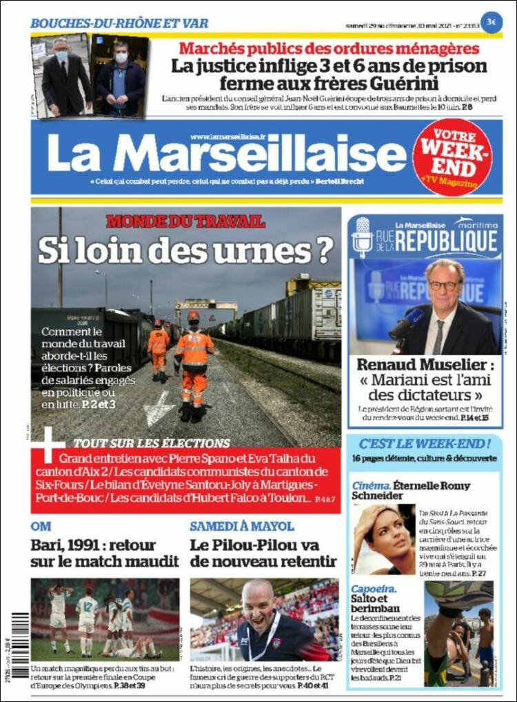 Portada de La Marseillaise (Francia)