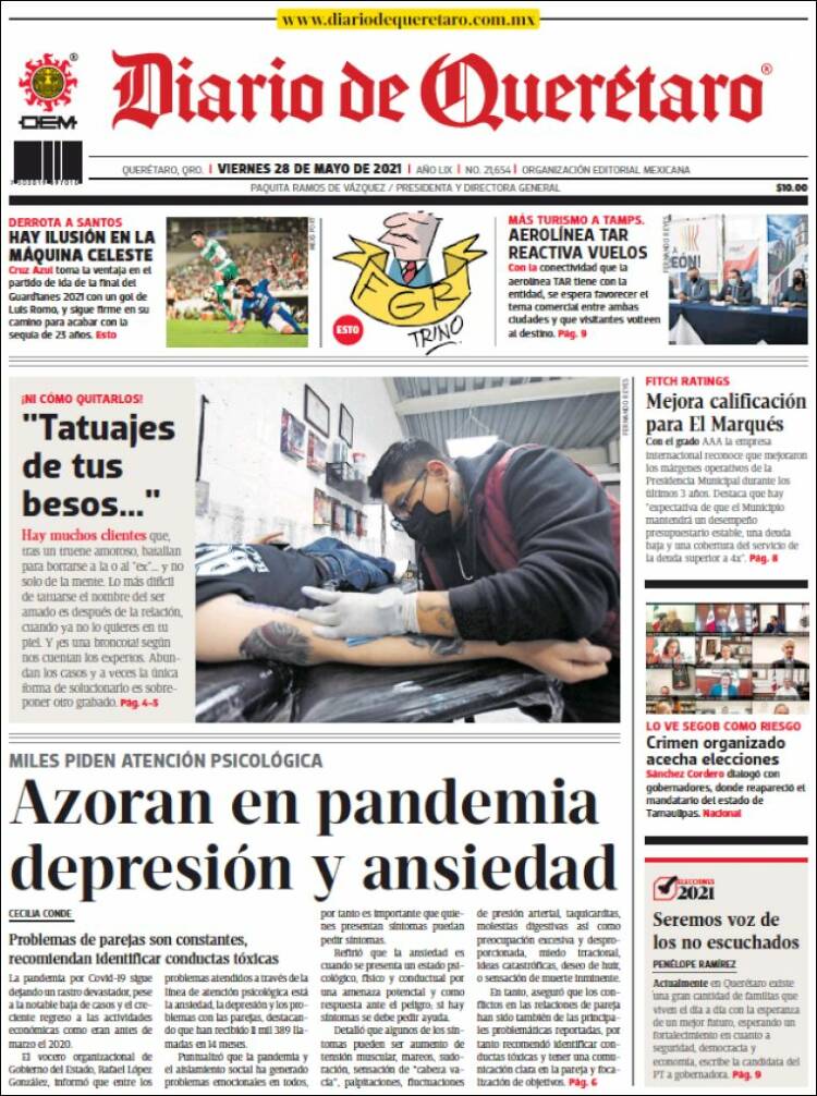 Portada de Diario de Querétaro (México)