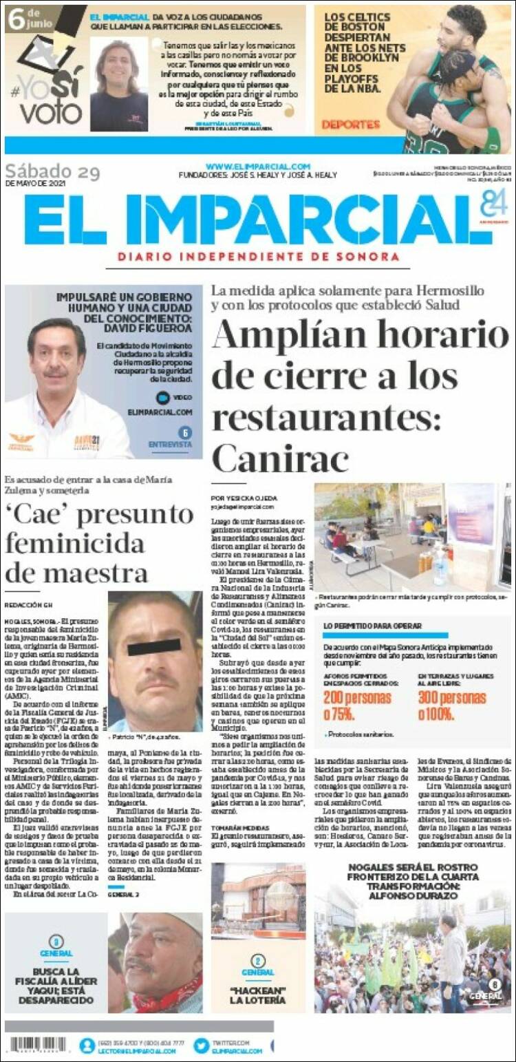 Portada de El Imparcial (México)