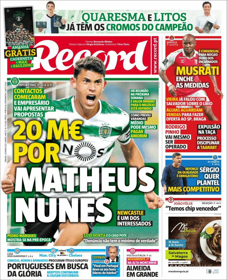 Portada de Record (Portugal)