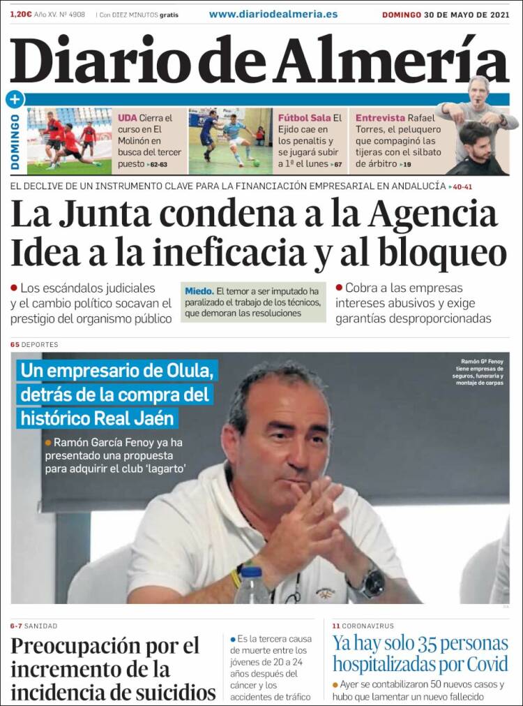 Portada de Diario de Almería (España)