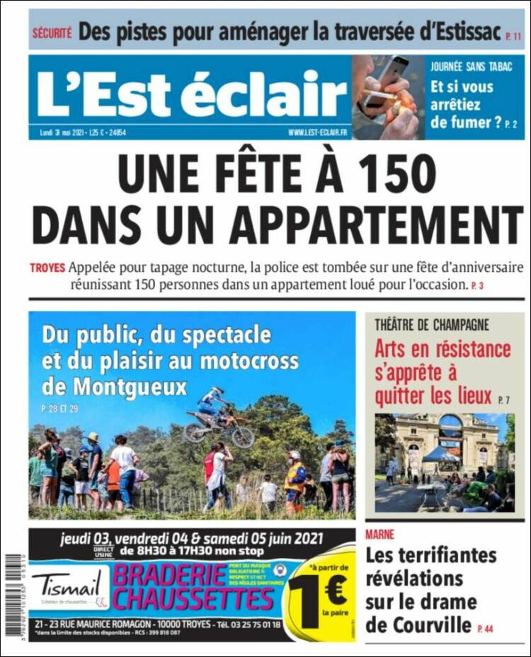 Portada de L'Est Eclair (France)