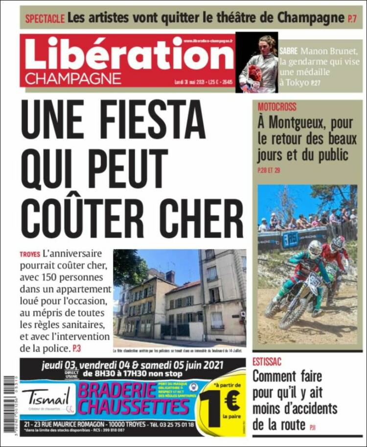 Portada de Libération Champagne (Francia)