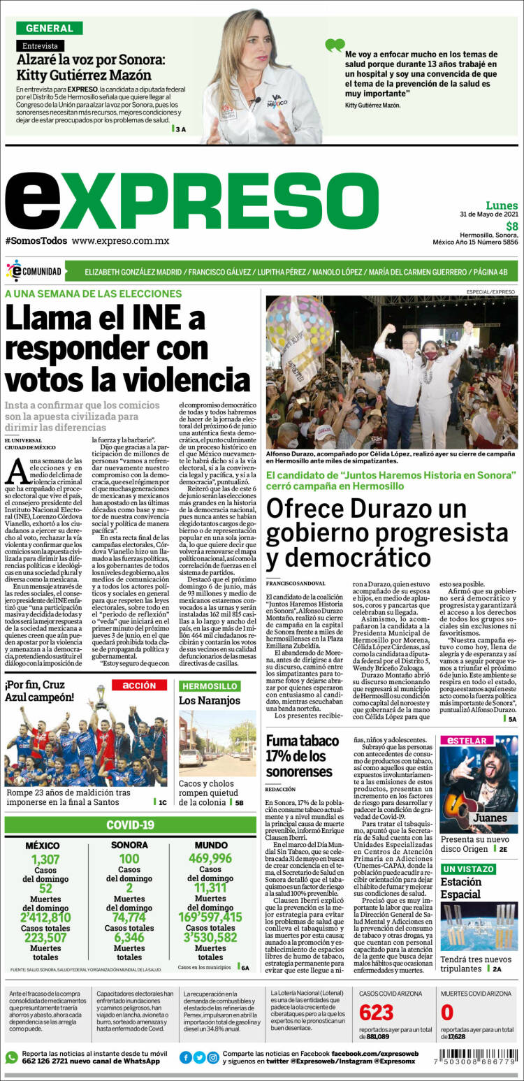 Portada de Expreso (México)