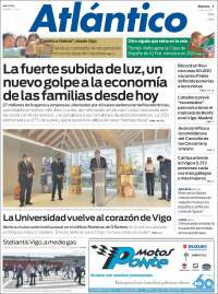 Portada de Atlántico Diario (España)