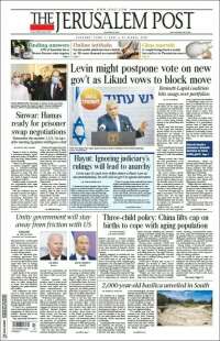 Portada de The Jerusalem Post (Israel)