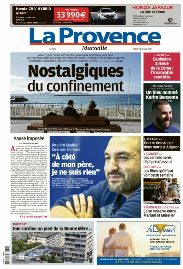 Portada de La Provence (Francia)