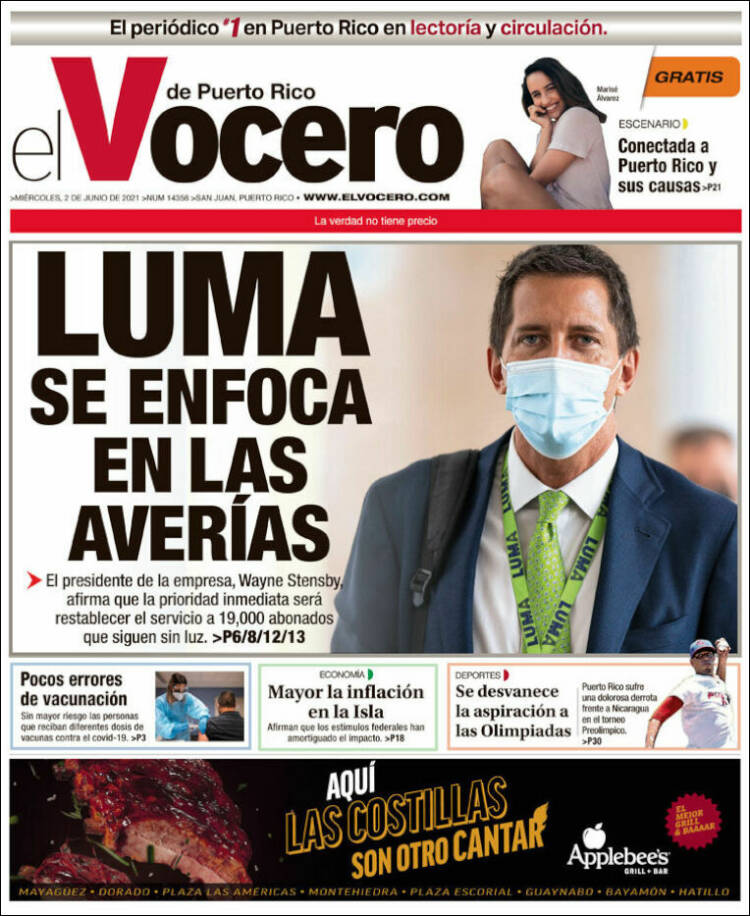 Portada de Vocero (Puerto Rico)