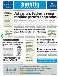 Portada de Diario Ambito Financiero (Argentina)