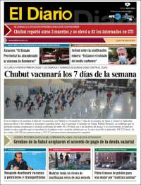 Portada de El Diario de Madryn (Argentina)