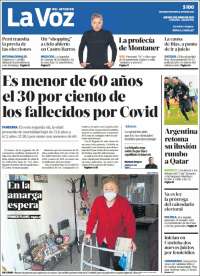 Portada de La Voz del Interior (Argentina)