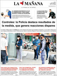 Portada de Diario La Mañana (Argentina)