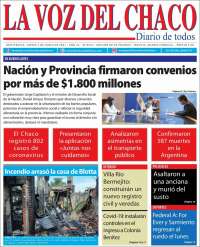 Portada de La Voz del Chaco (Argentina)