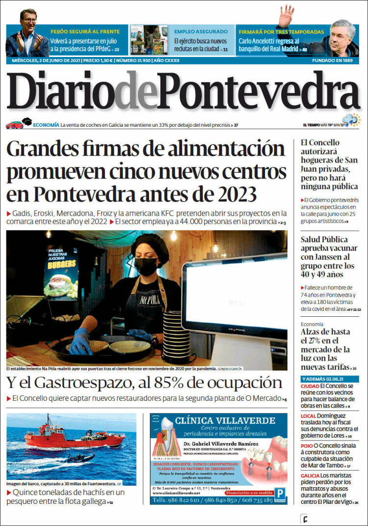 Portada de Diario de Pontevedra (Espa&ntilde;a)