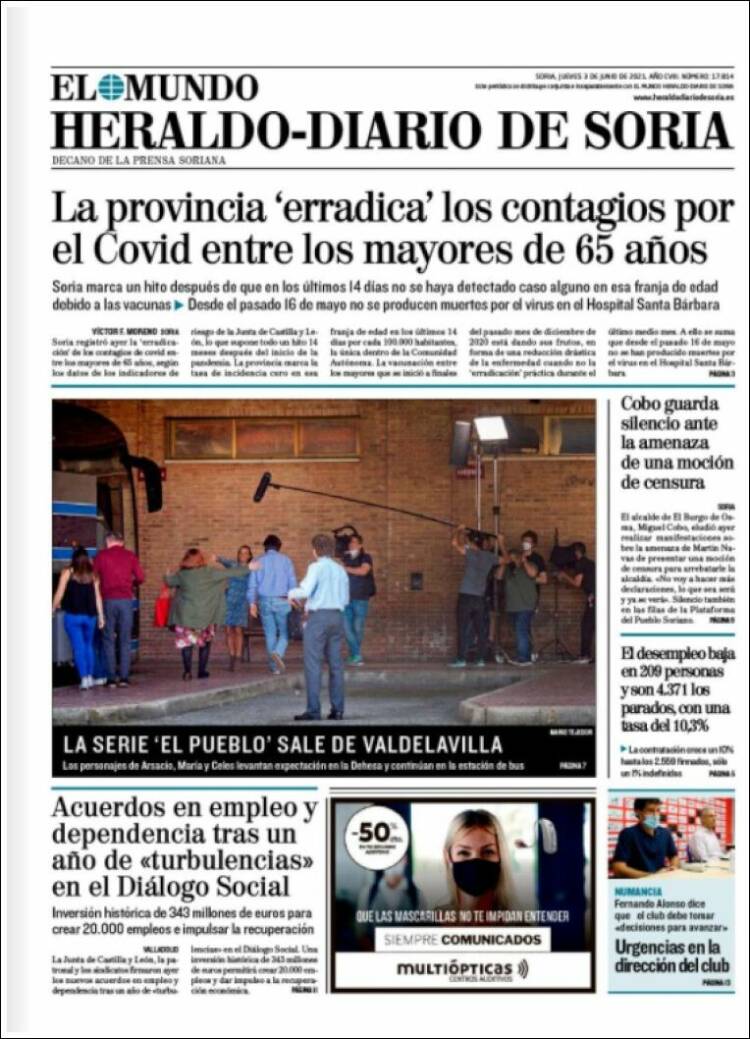 Portada de Diario de Soria (España)