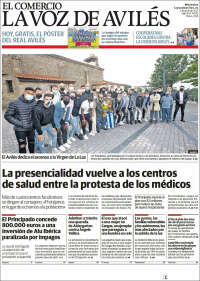 Portada de El Comercio - Avilés (España)