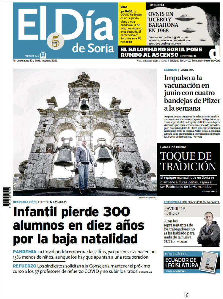 Portada de El Día de Soria (España)